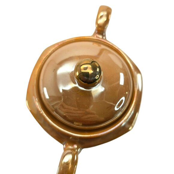 Vintage Japanese Lusterware Tea Set With Floral & Laurel Leaf Farm Scene JE111 - Picture 13 of 13